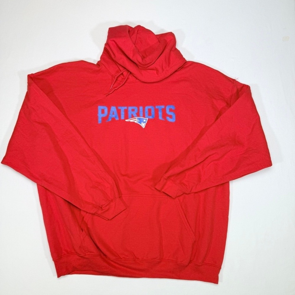 New England Patriots Red Heavy Blend Hooded Sweatshirt Hoodie 2XL